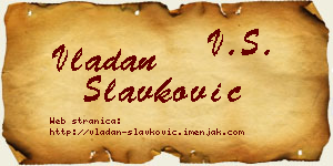 Vladan Slavković vizit kartica